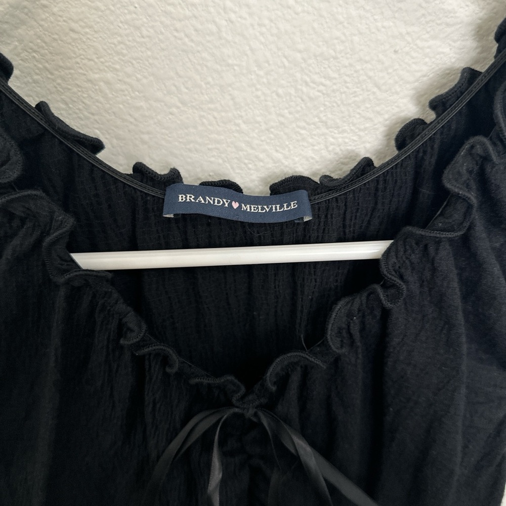 Black Ruffled Tank - Picture 2 of 3